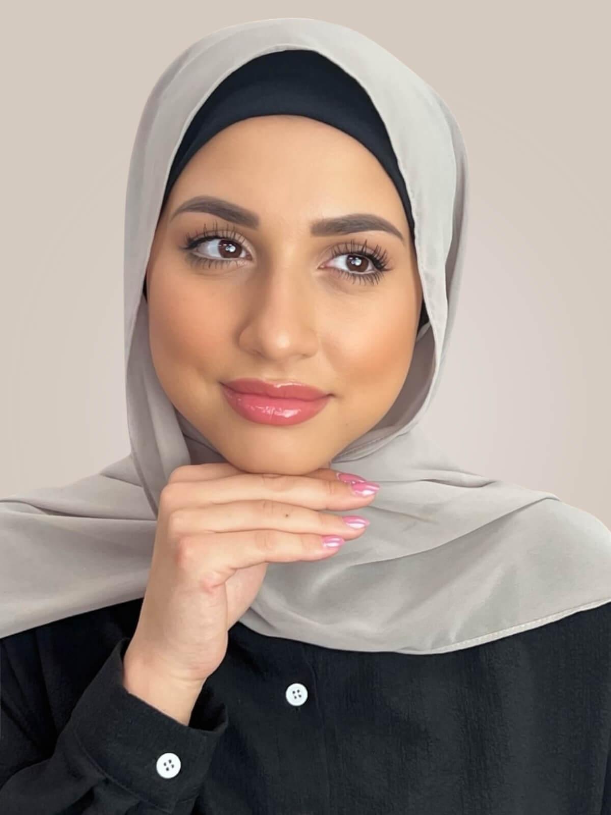 Luxury Chiffon Hijab-Taupe