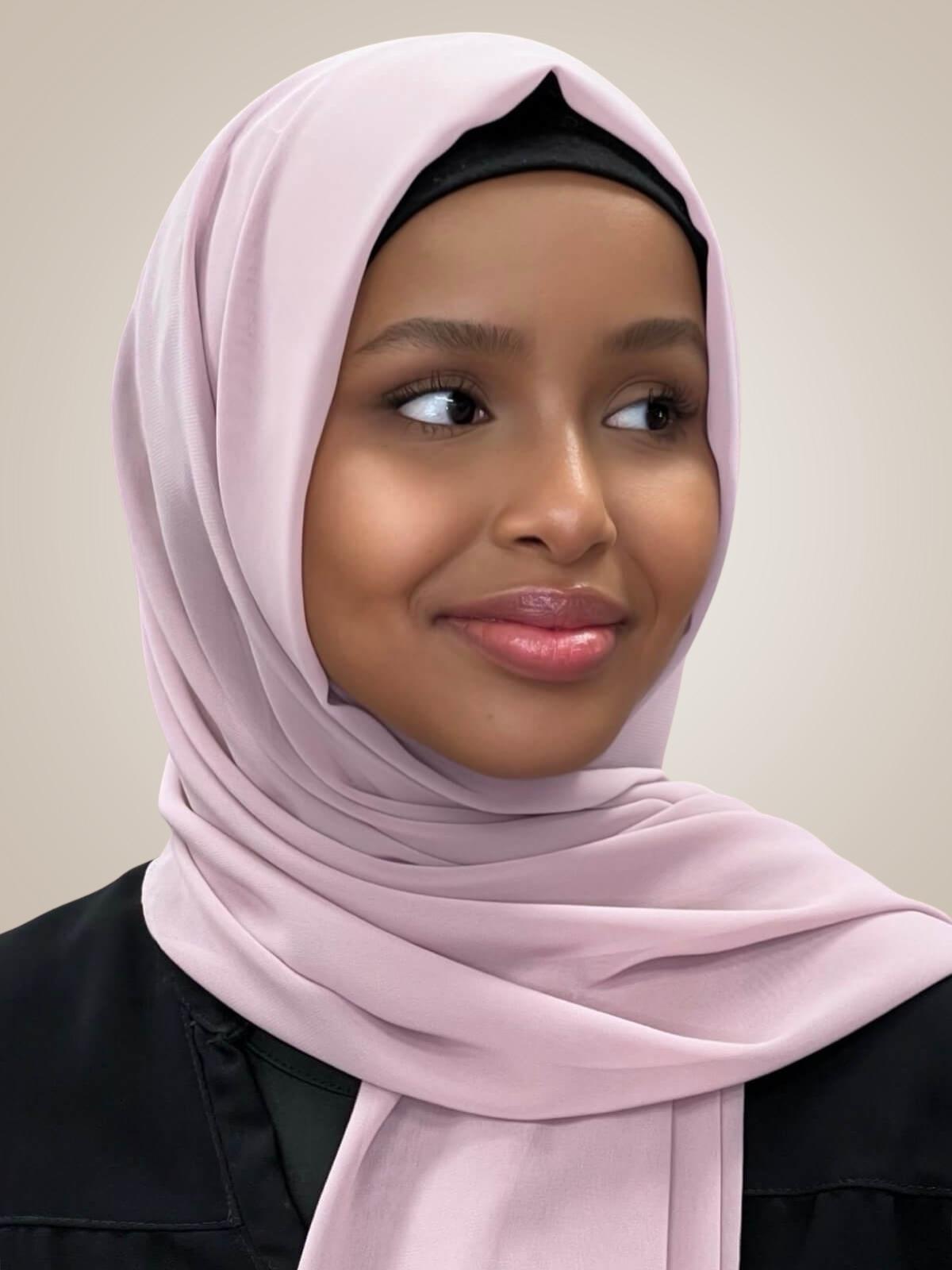 Luxury Chiffon Hijab-Barely Pink