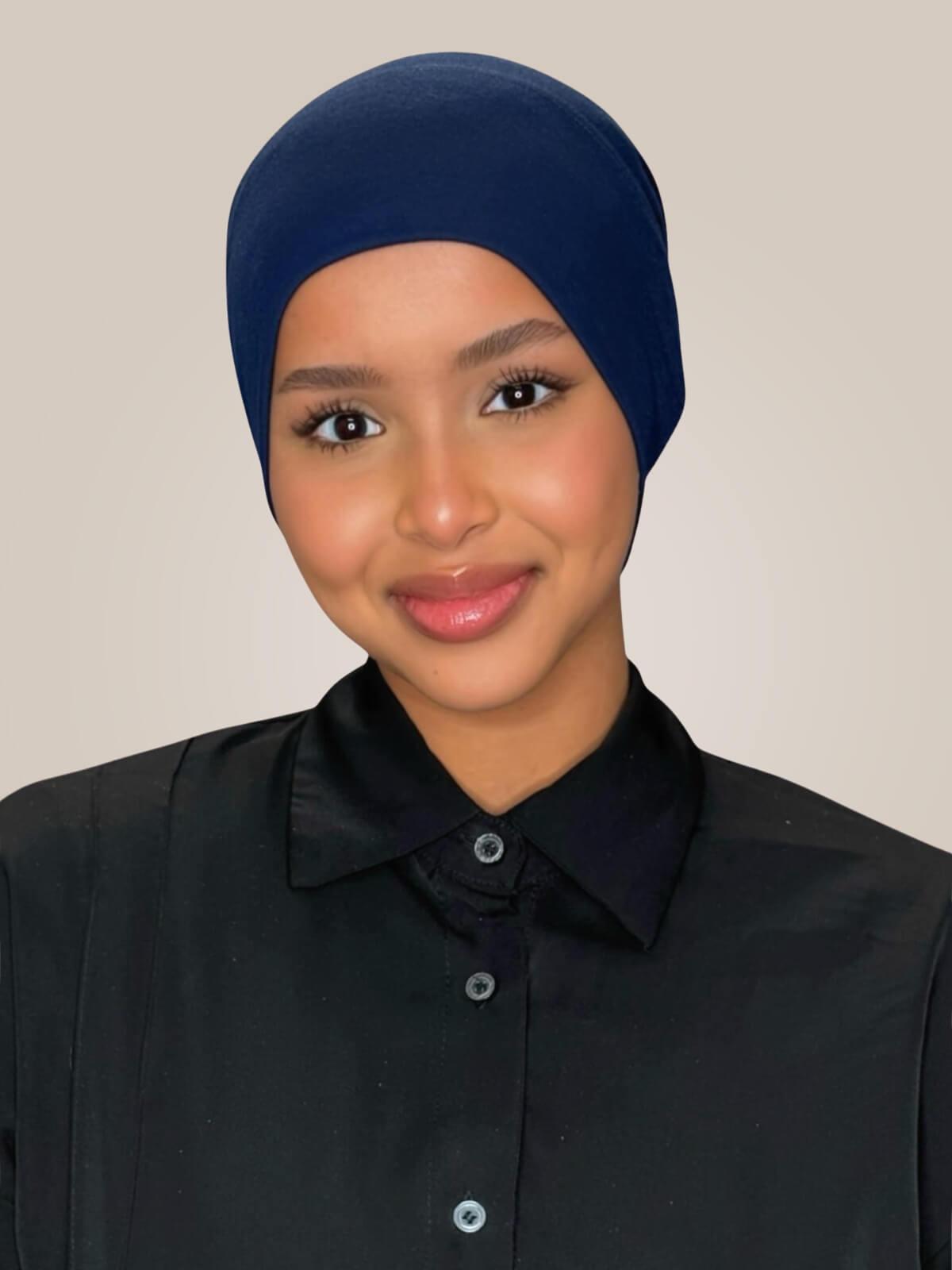 Premium Cotton Underscarf-Navy