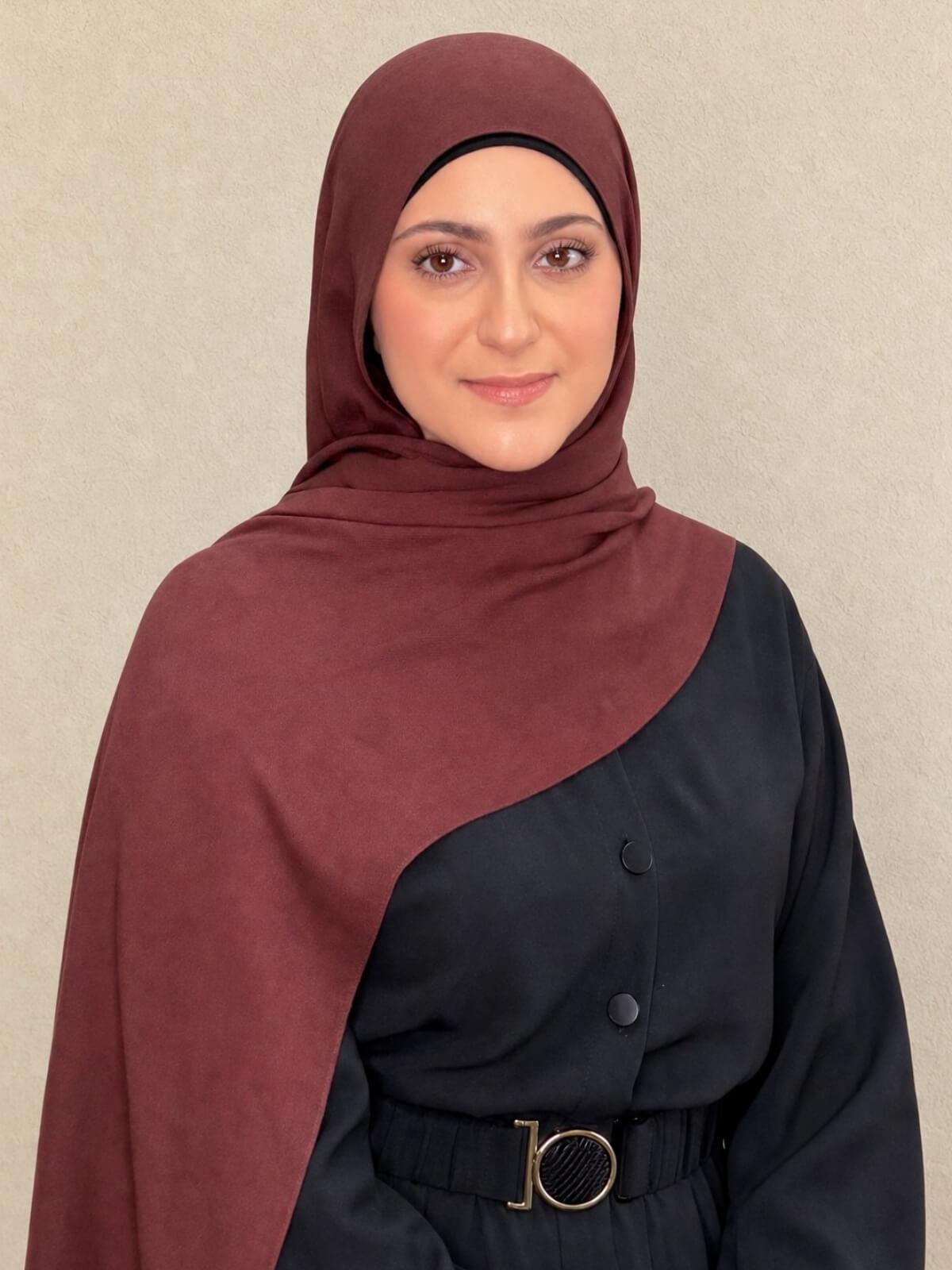 Modish Girl Cotton Hijab-Raisin Brown