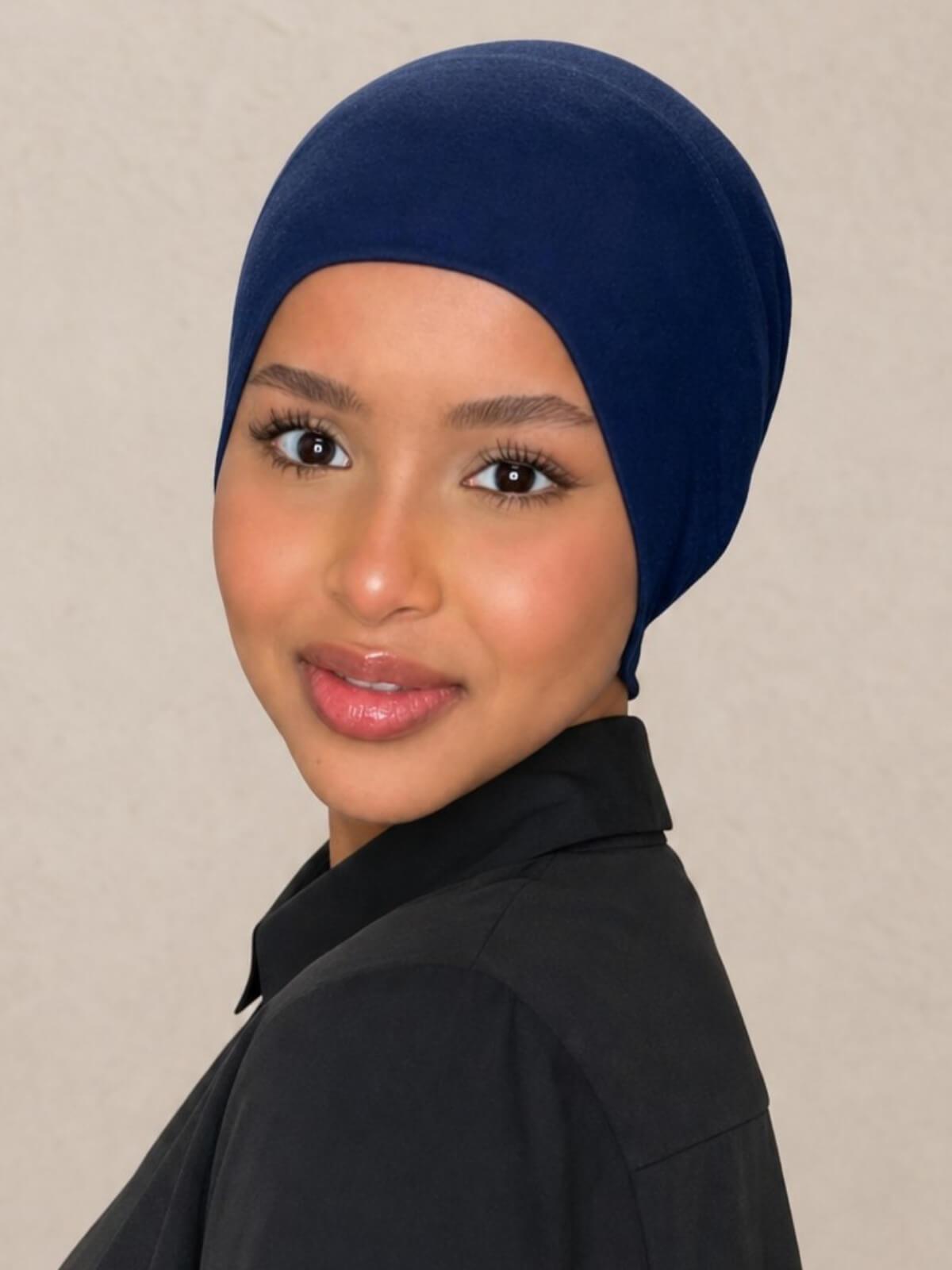 Premium Cotton Underscarf-Navy