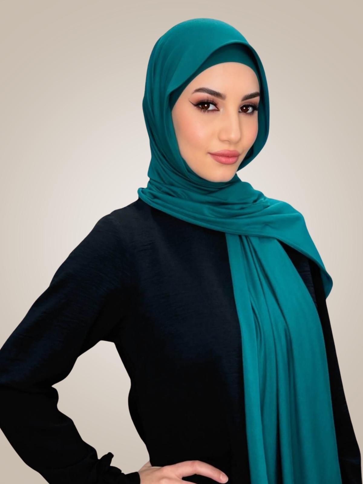 Premium Jersey Hijab-Pine Green