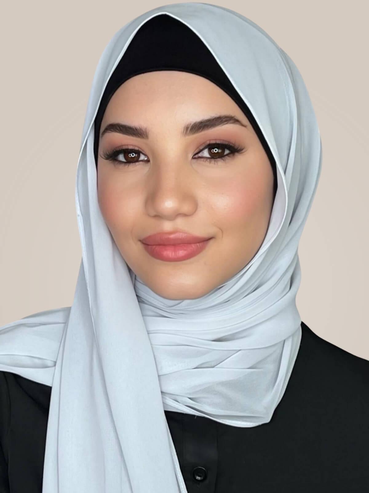 Luxury Chiffon Hijab-Cloud Grey