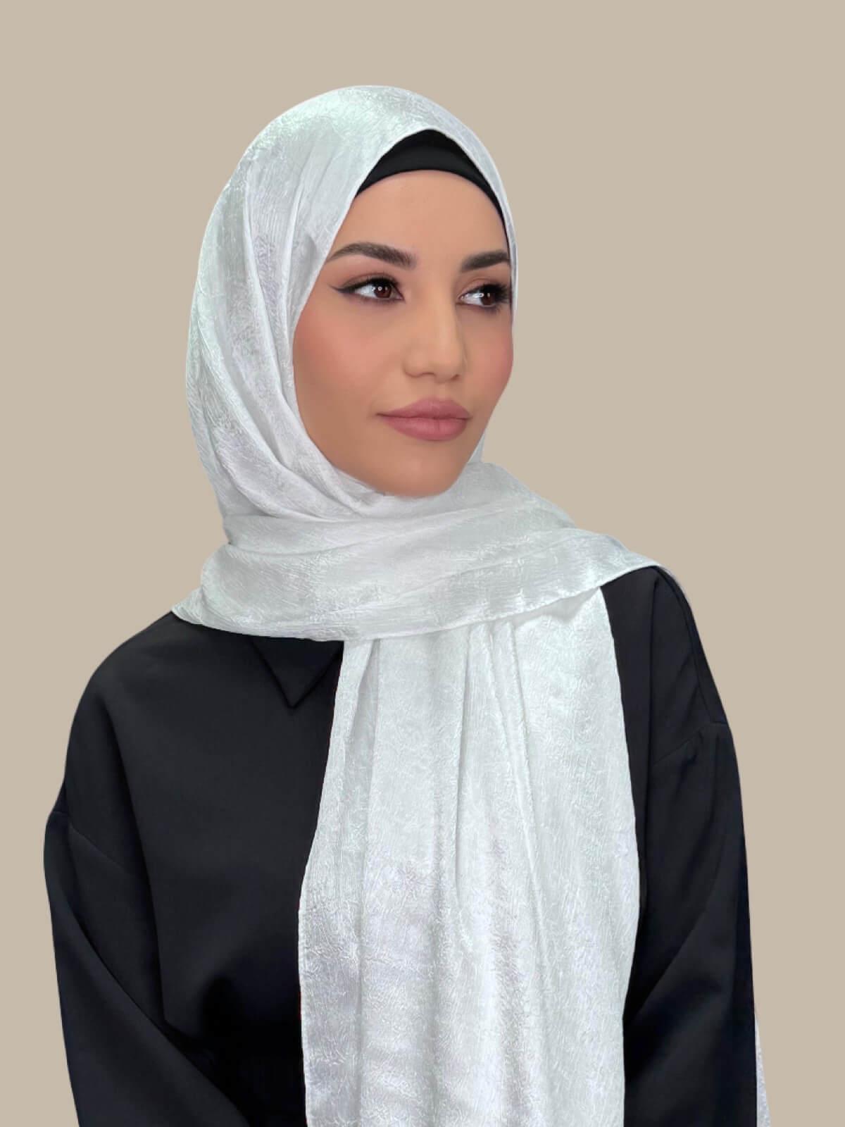 Classic Satin Hijab-White