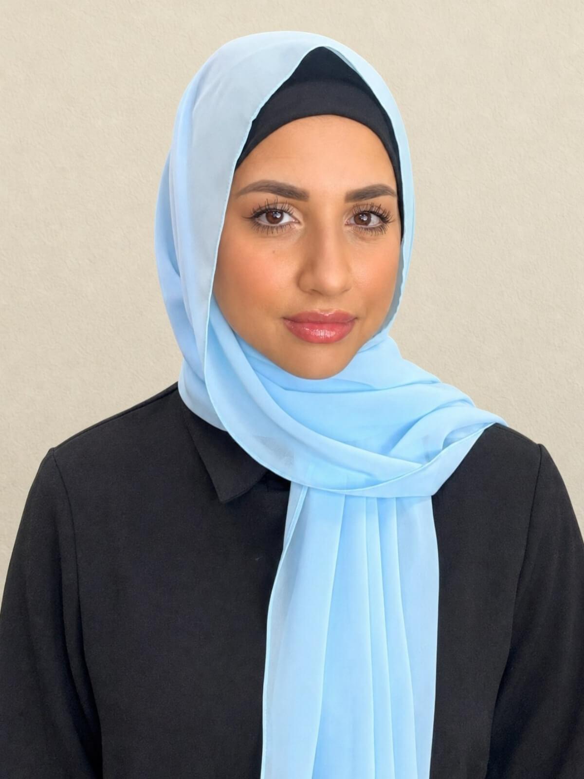 Classic Chiffon Hijab-Sky Blue