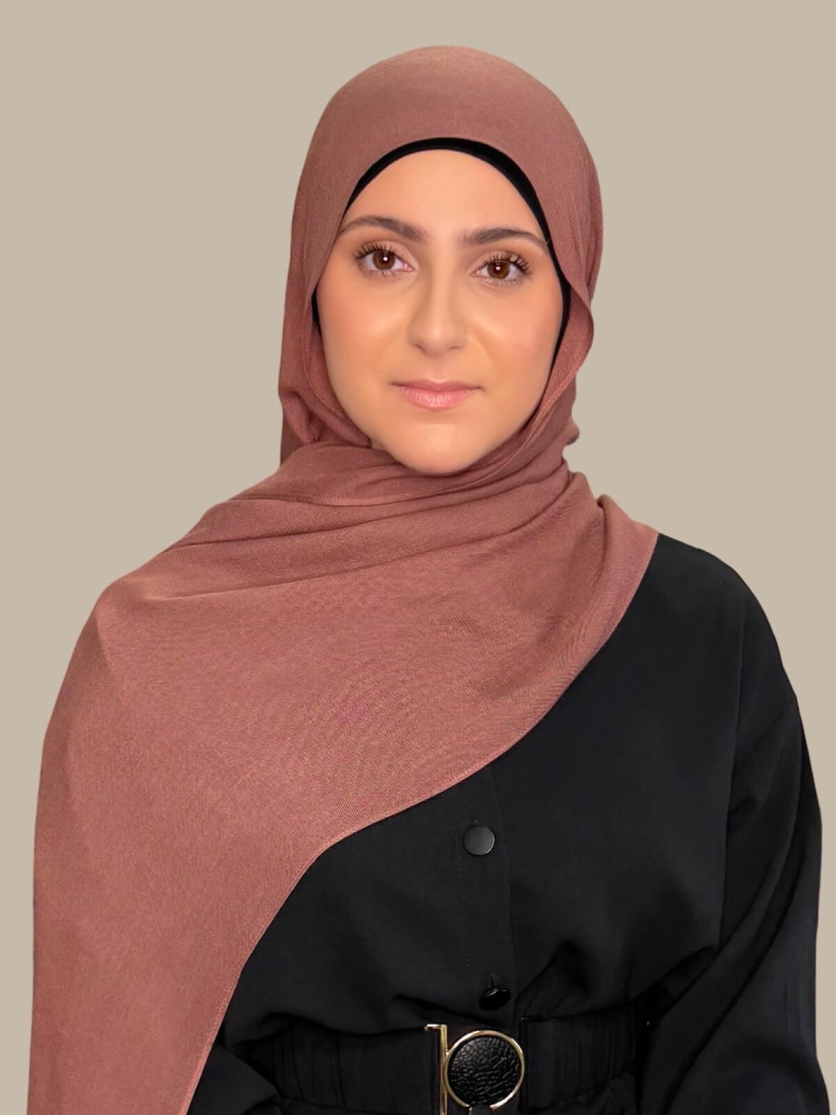 Modish Girl Cotton Modal Hijab-Desert Rose