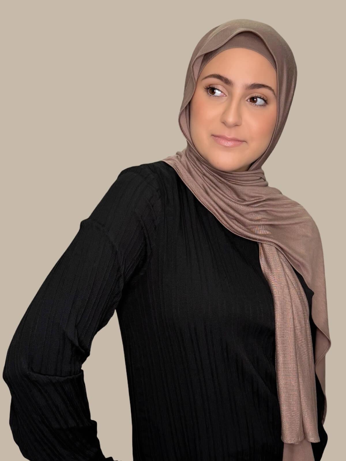 Modish Girl Premium Jersey Hijab-Truffle