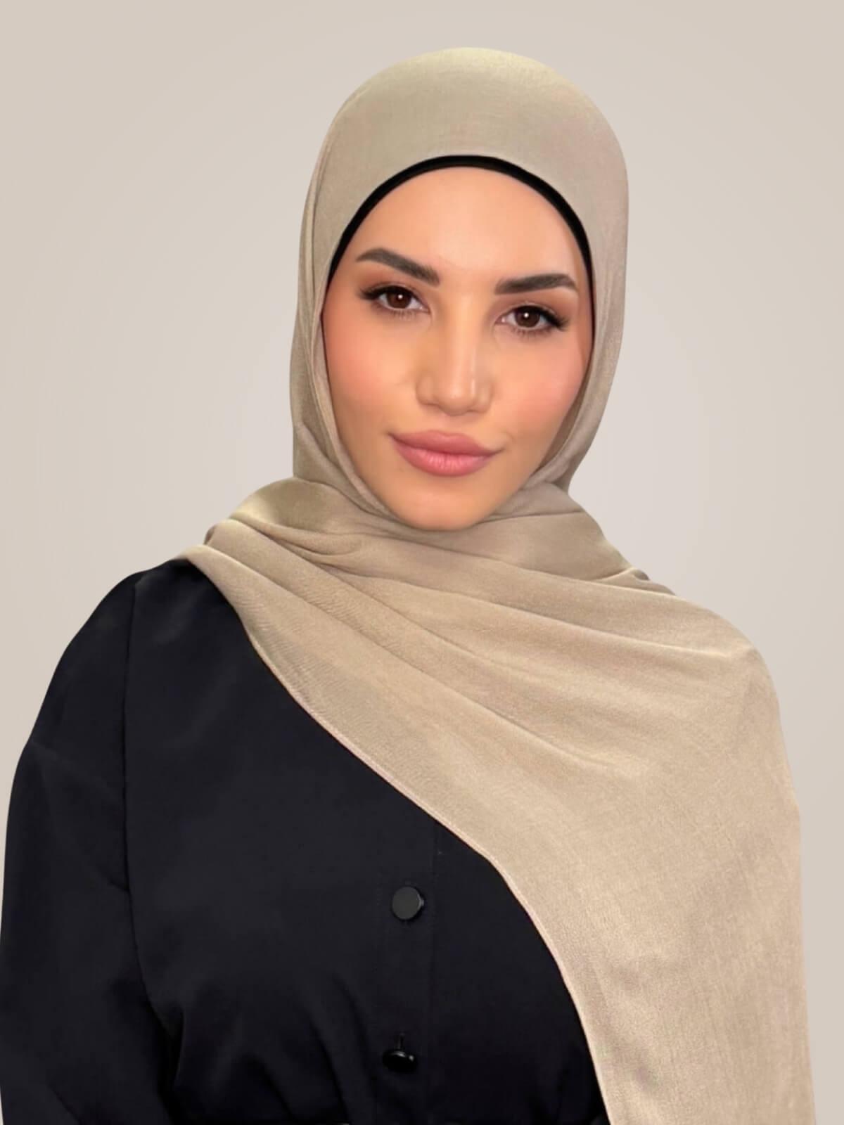 Cotton Modal Hijab-Wheat