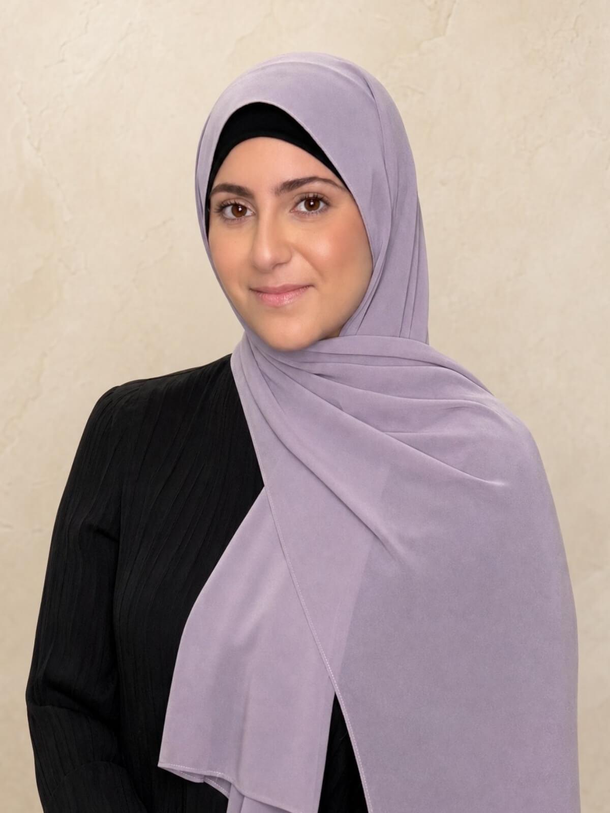 Modish Girl Luxury Chiffon Hijab-Viola