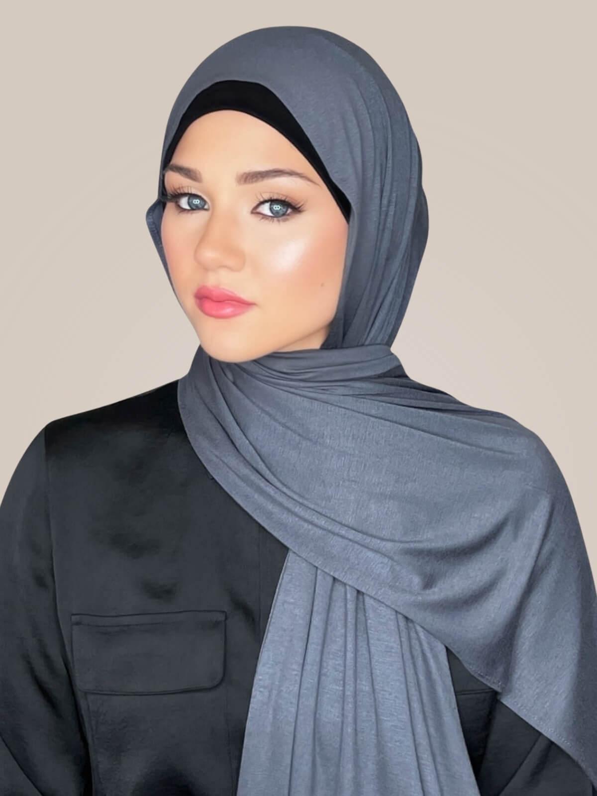 Classic Jersey hijab-Charcoal