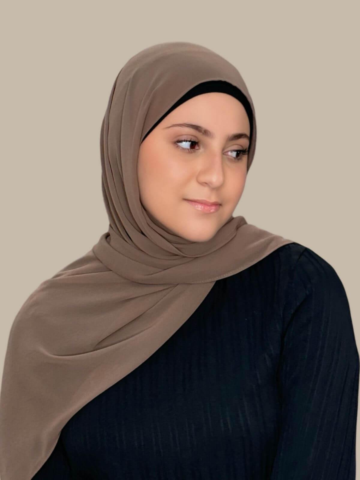 Modish Girl Luxury Chiffon Hijab-Chestnut Brown