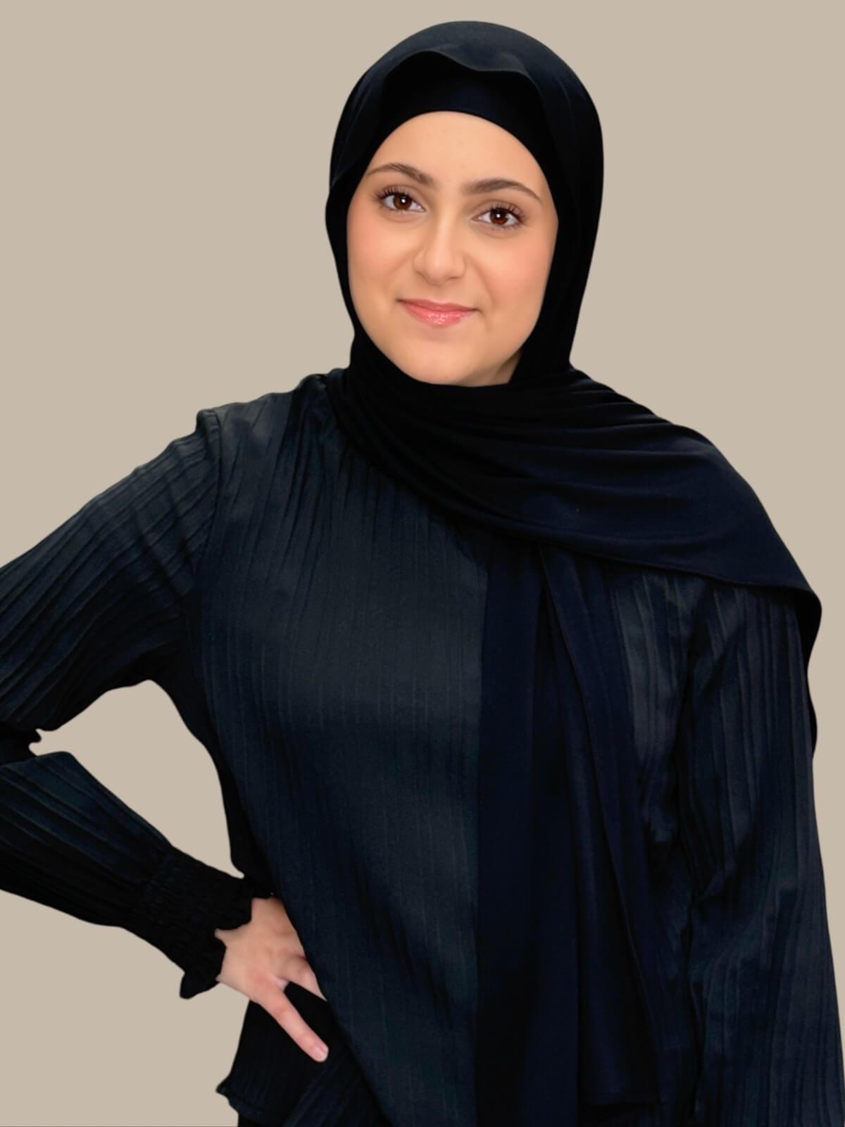 Modish Girl Premium Jersey Hijab-Black