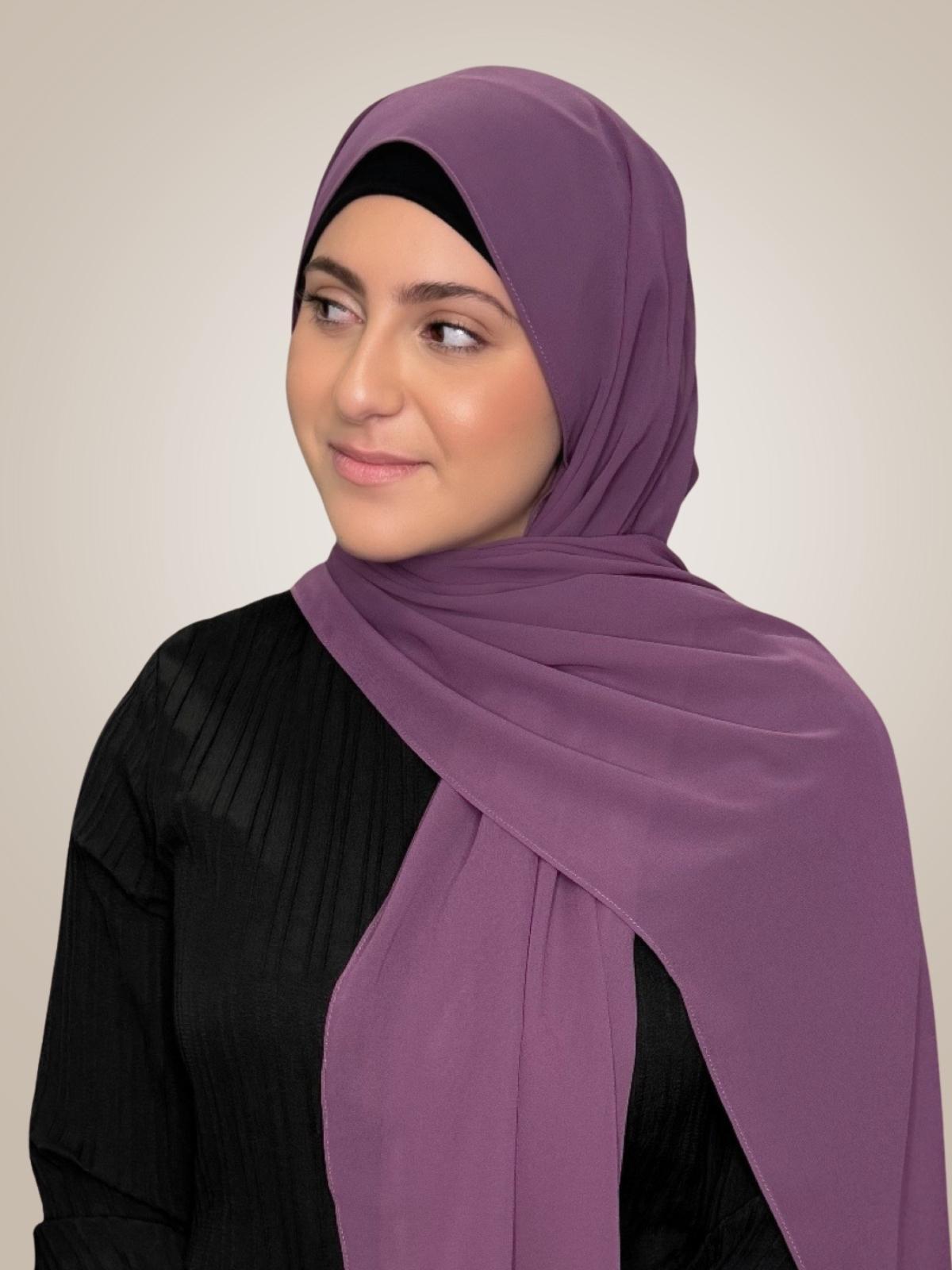 Modish Girl Luxury Chiffon Hijab-Mauve Taupe