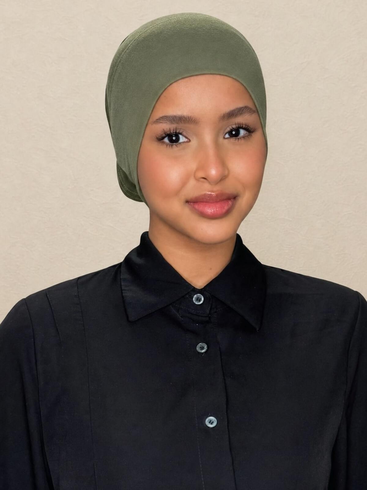 Premium Cotton Underscarf-Dusty Olive