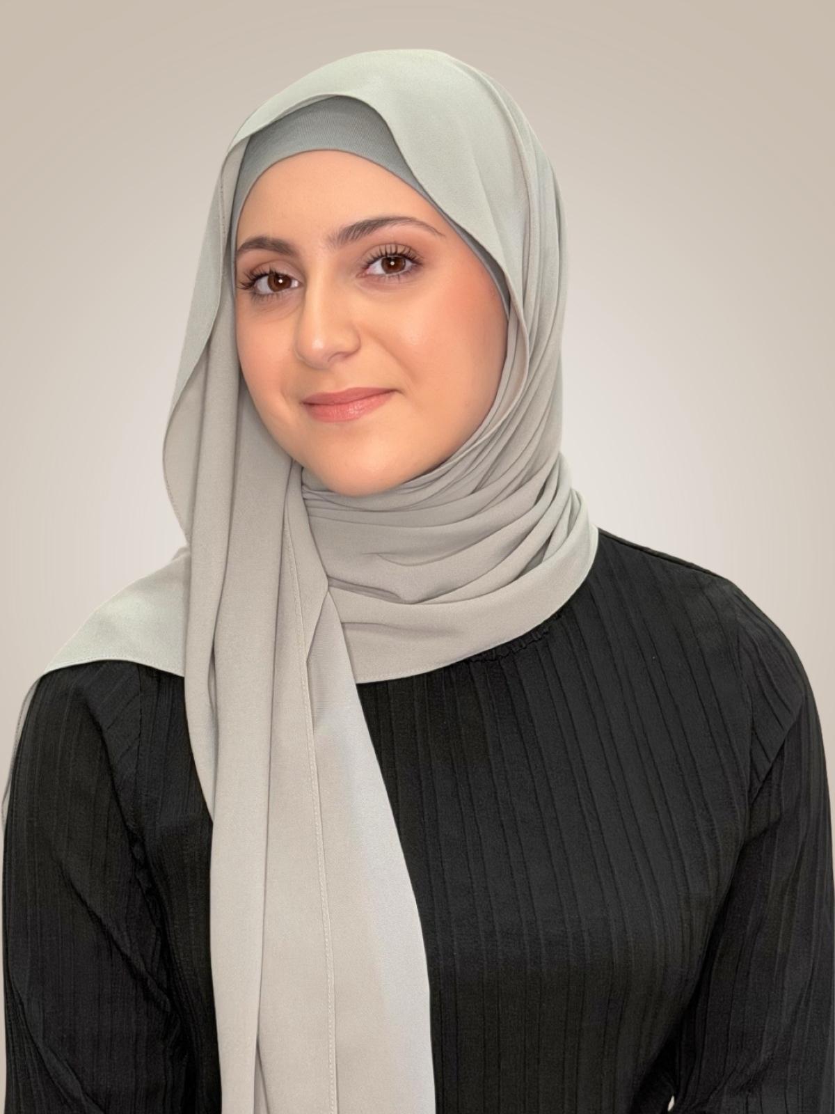Modish Girl Matching Chiffon Hijab Set-Soft Sage