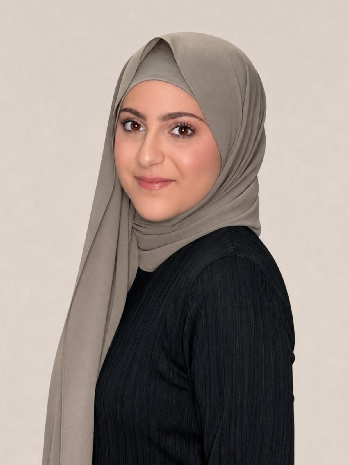 Modish Girl Matching Chiffon Hijab Set-Truffle