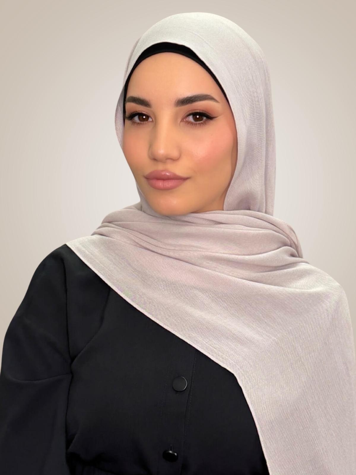 Cotton Modal Hijab-Misty Mink
