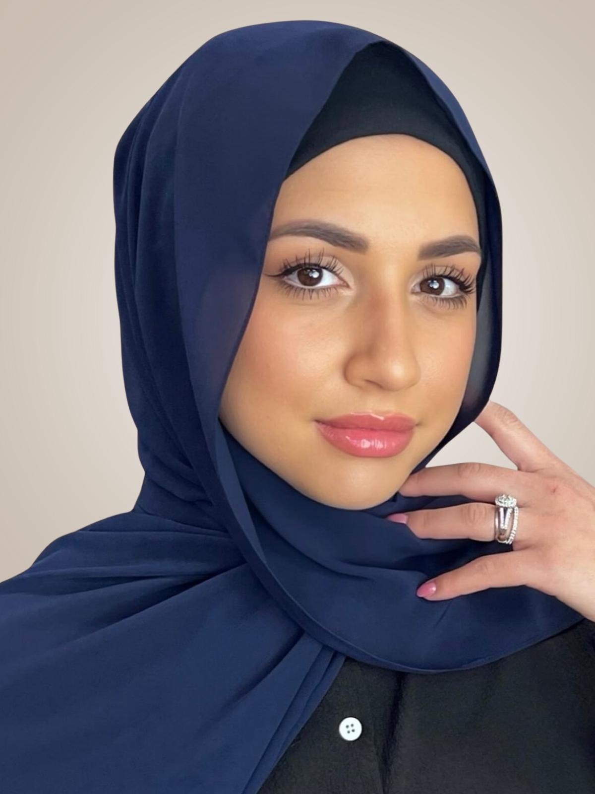 Luxury Chiffon Hijab-Dark Slate