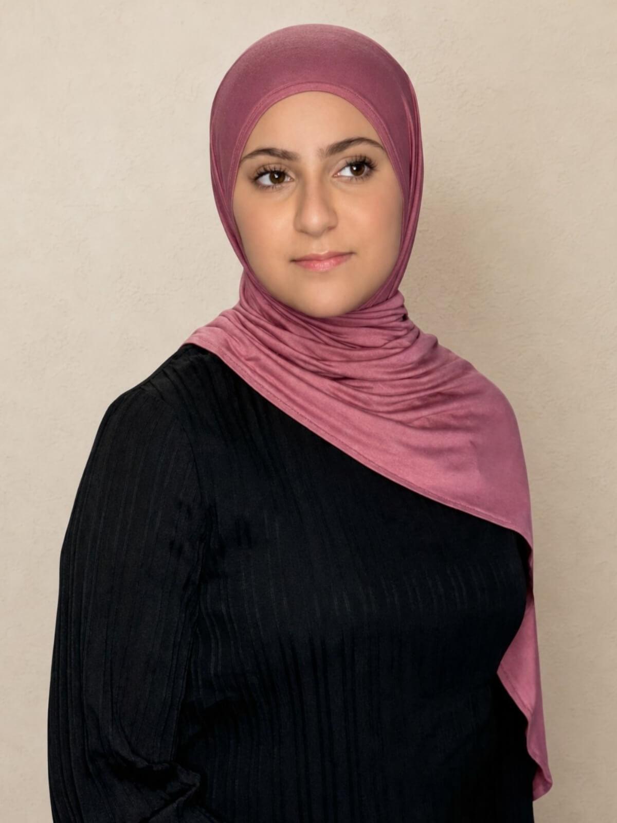 Modish Girl Pre-Sewn Jersey Hijab-Pale Rose