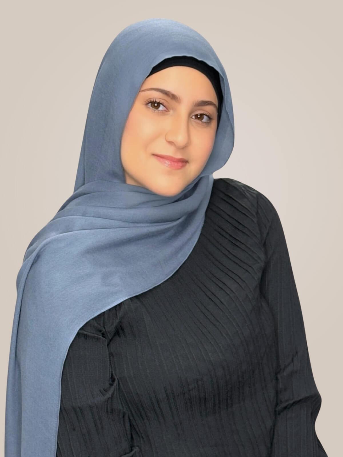 Modish Girl Cotton Modal Hijab-Dusty Denim