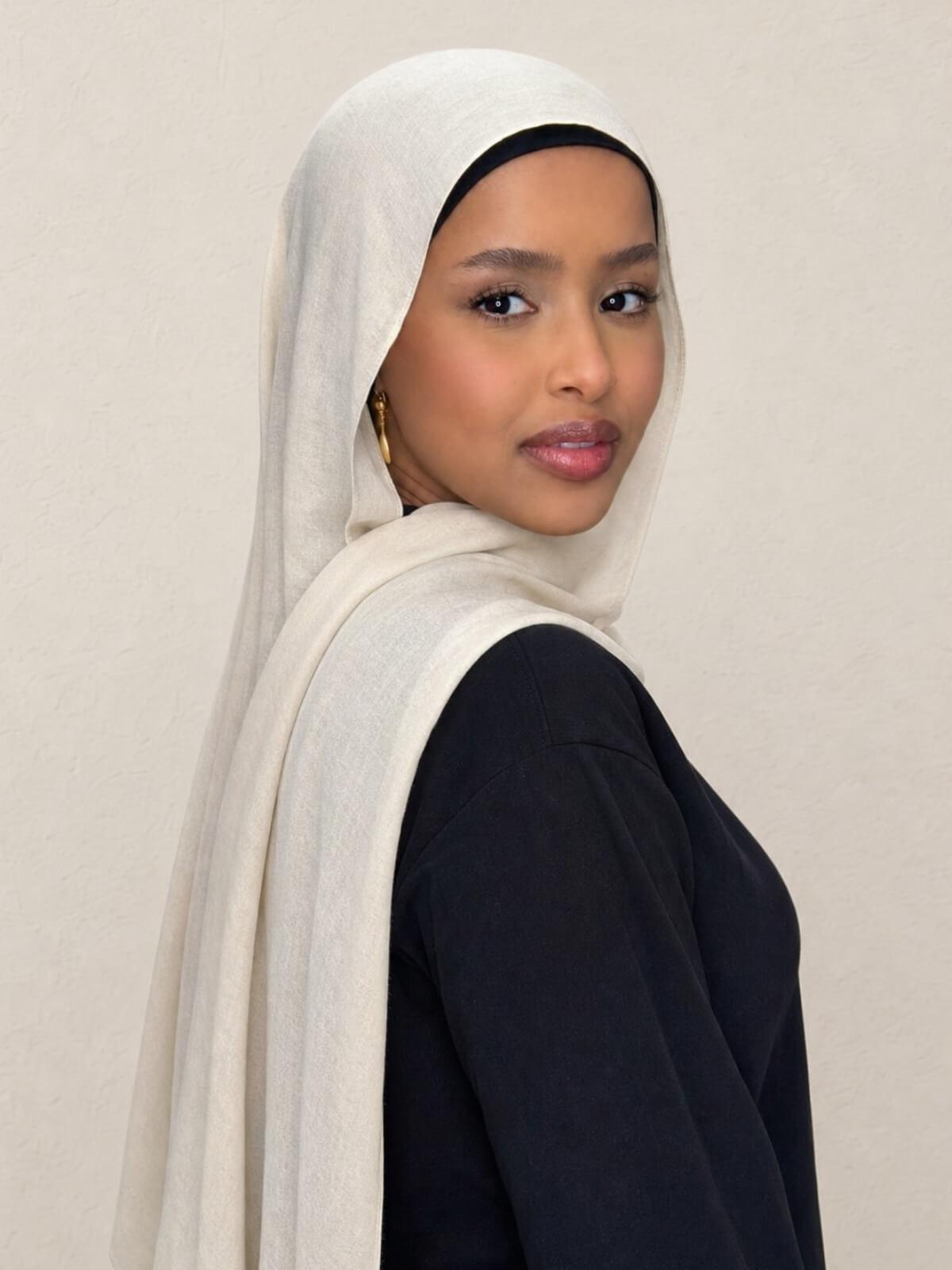 Cotton Modal Hijab-Buttercream