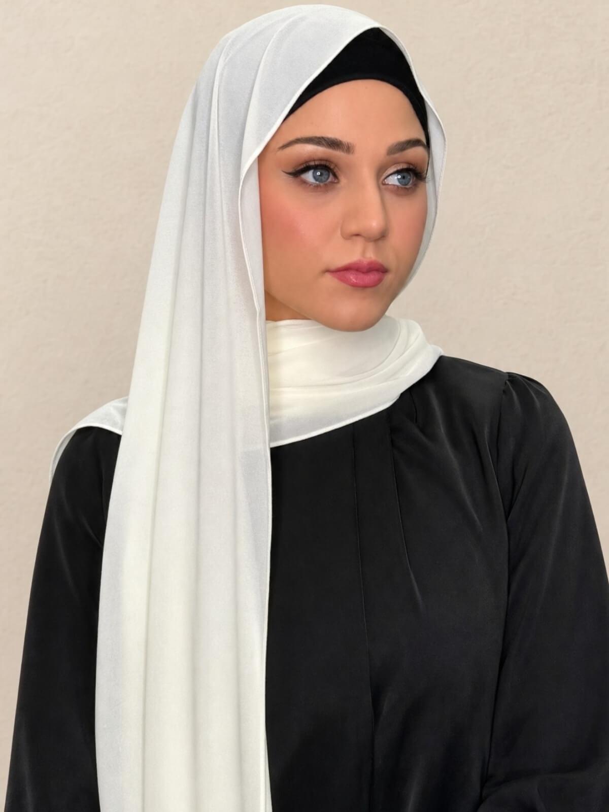 Classic Chiffon Hijab-Classic Ivory