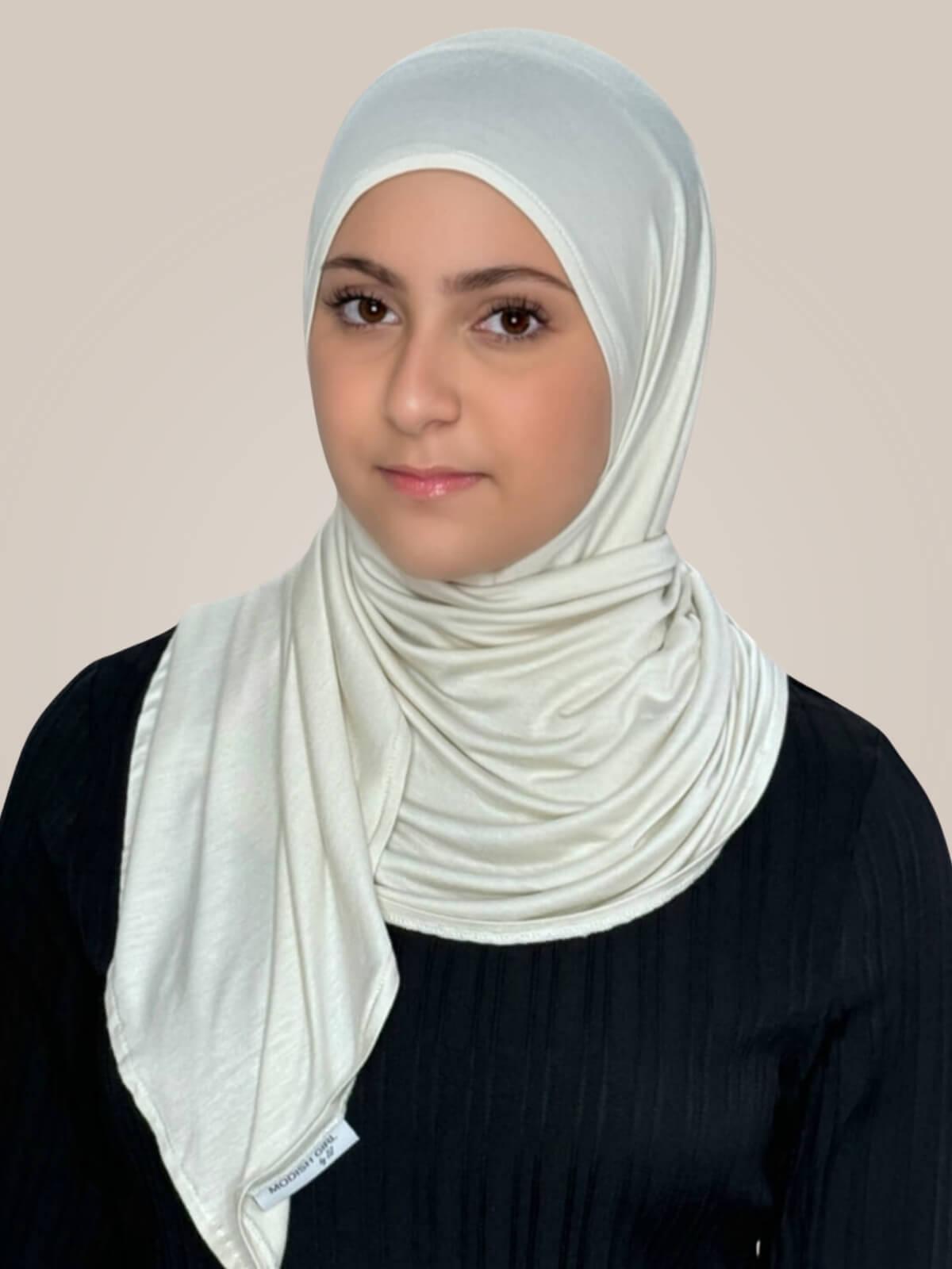 Modish Girl Pre-Sewn Jersey Hijab-Ivory