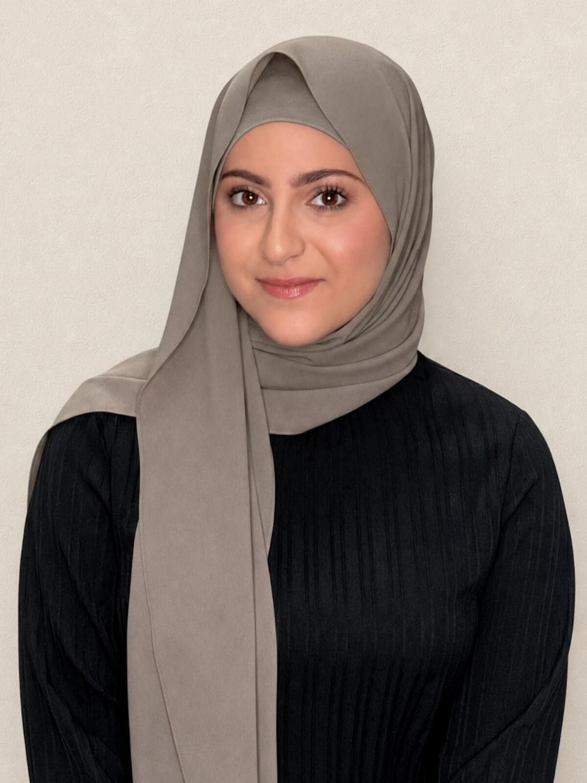 Modish Girl Matching Chiffon Hijab Set-Truffle