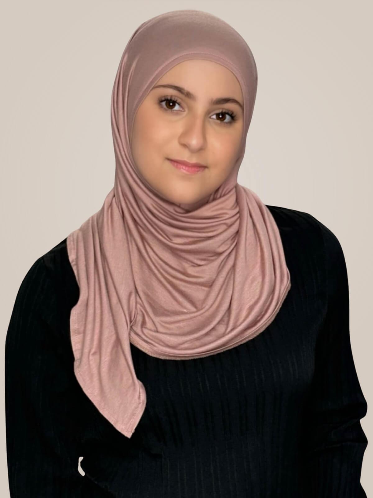 Modish Girl Pre-Sewn Jersey Hijab-Dusty Rose