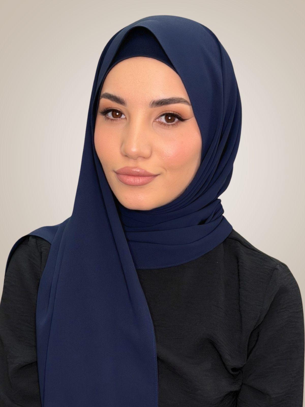 Matching Chiffon Hijab Set-Dark Slate