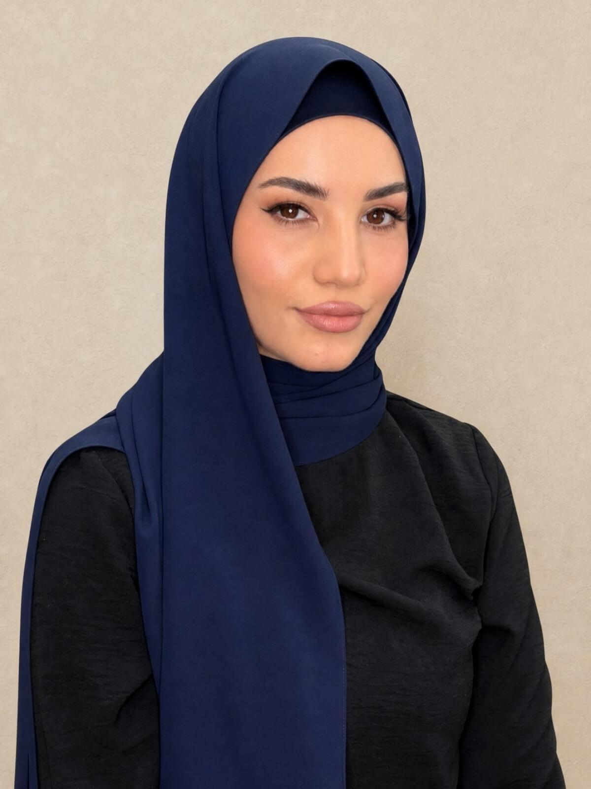 Matching Chiffon Hijab Set-Dark Slate