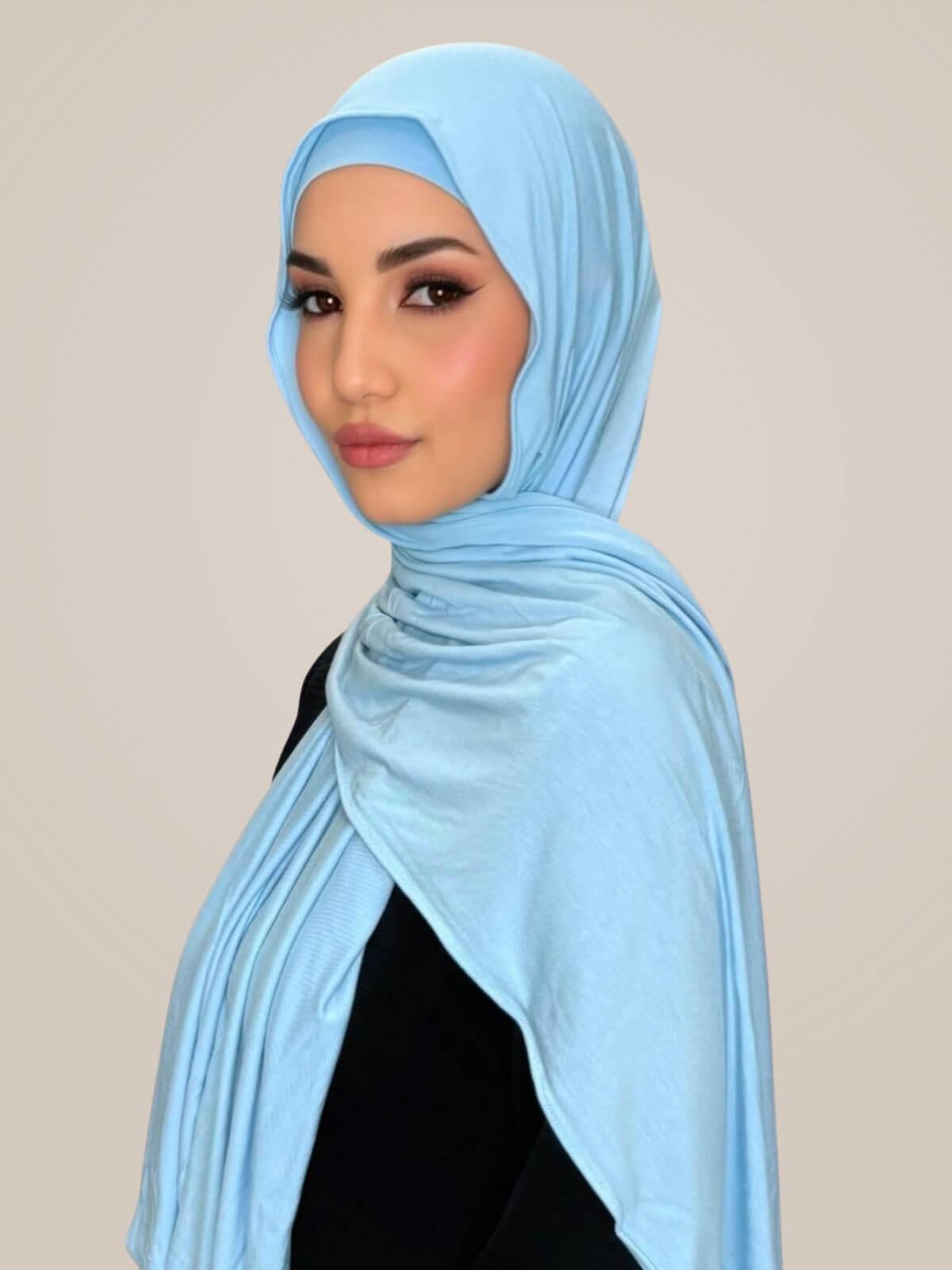 Premium Jersey Hijab-Baby Blue
