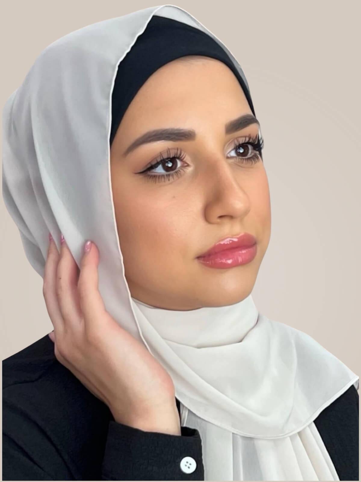 Luxury Chiffon Hijab-Ancient Ivory