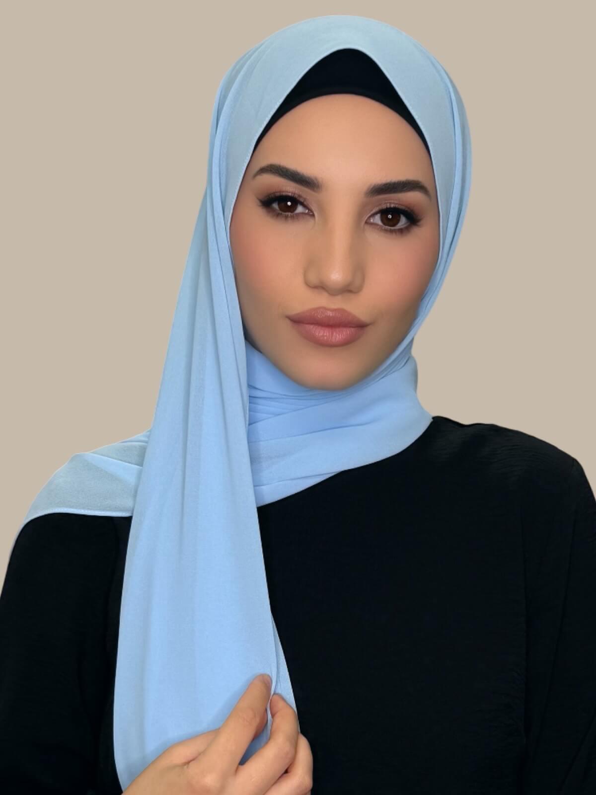Classic Chiffon Hijab-Aqua