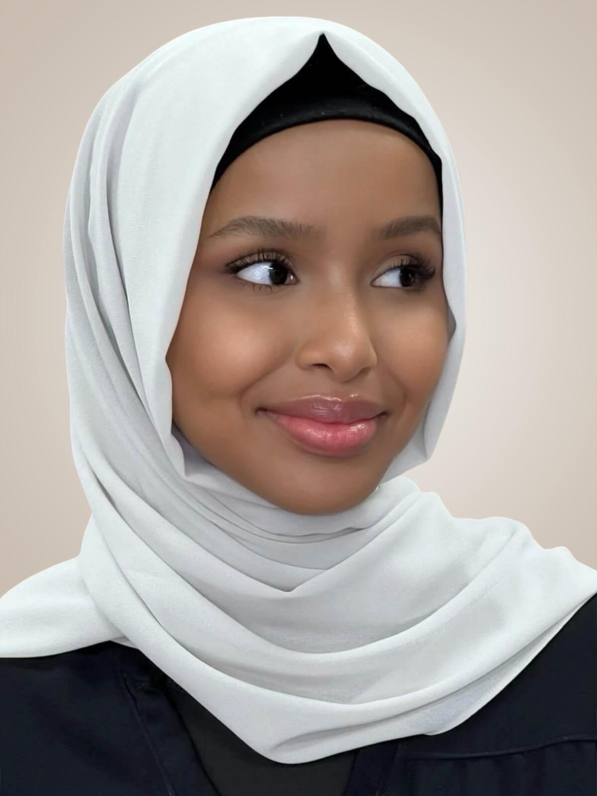 Luxury Chiffon Hijab-Ivory