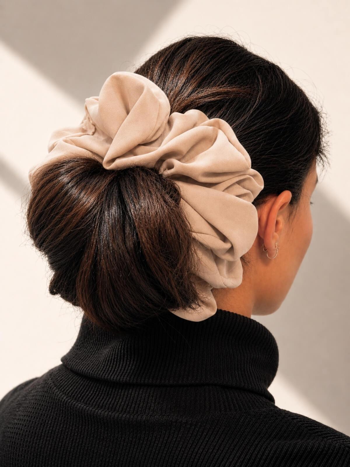 Chiffon Hijab Scrunchie-Nude