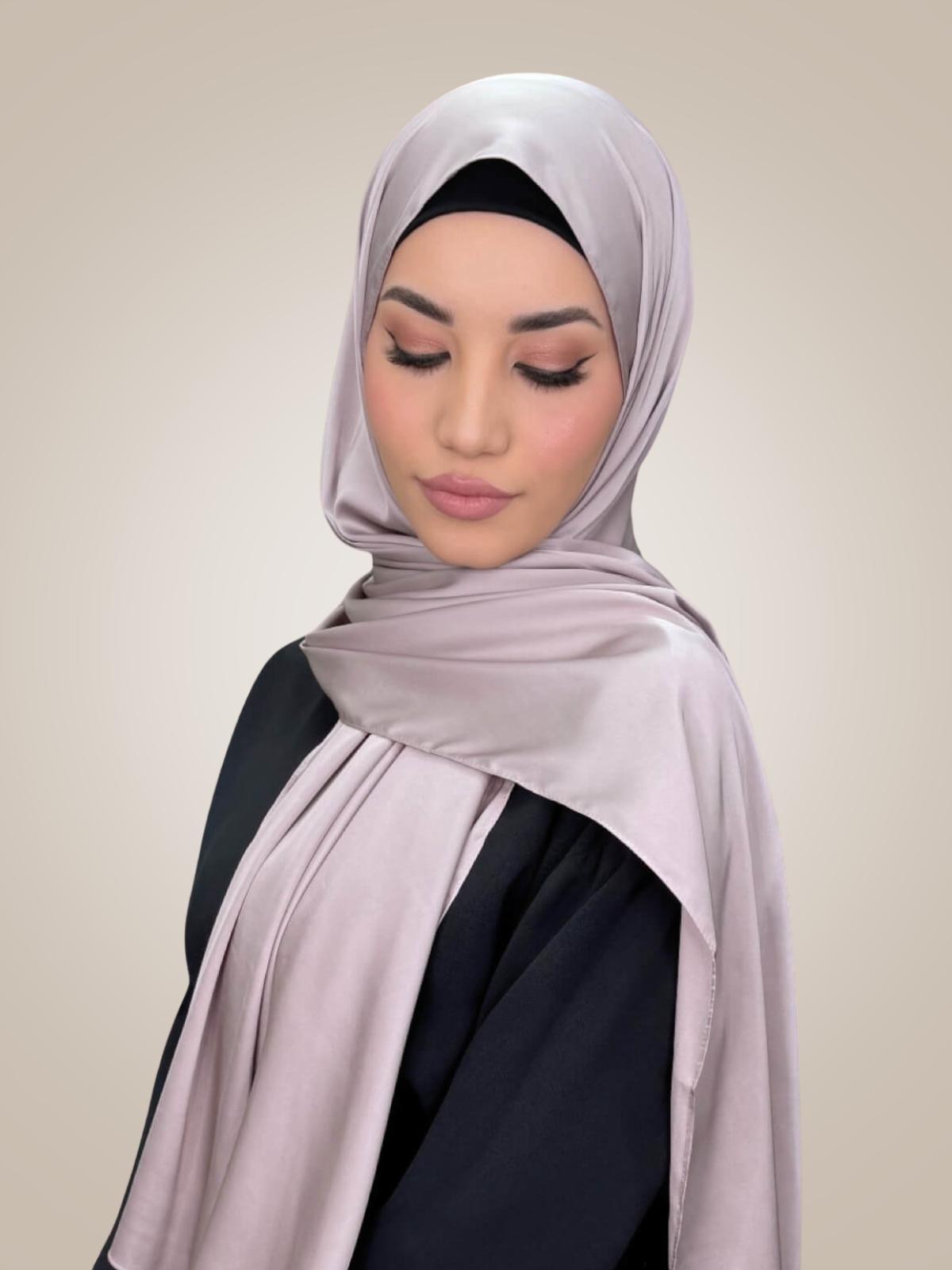 Premium Satin Hijab-Muted Mink