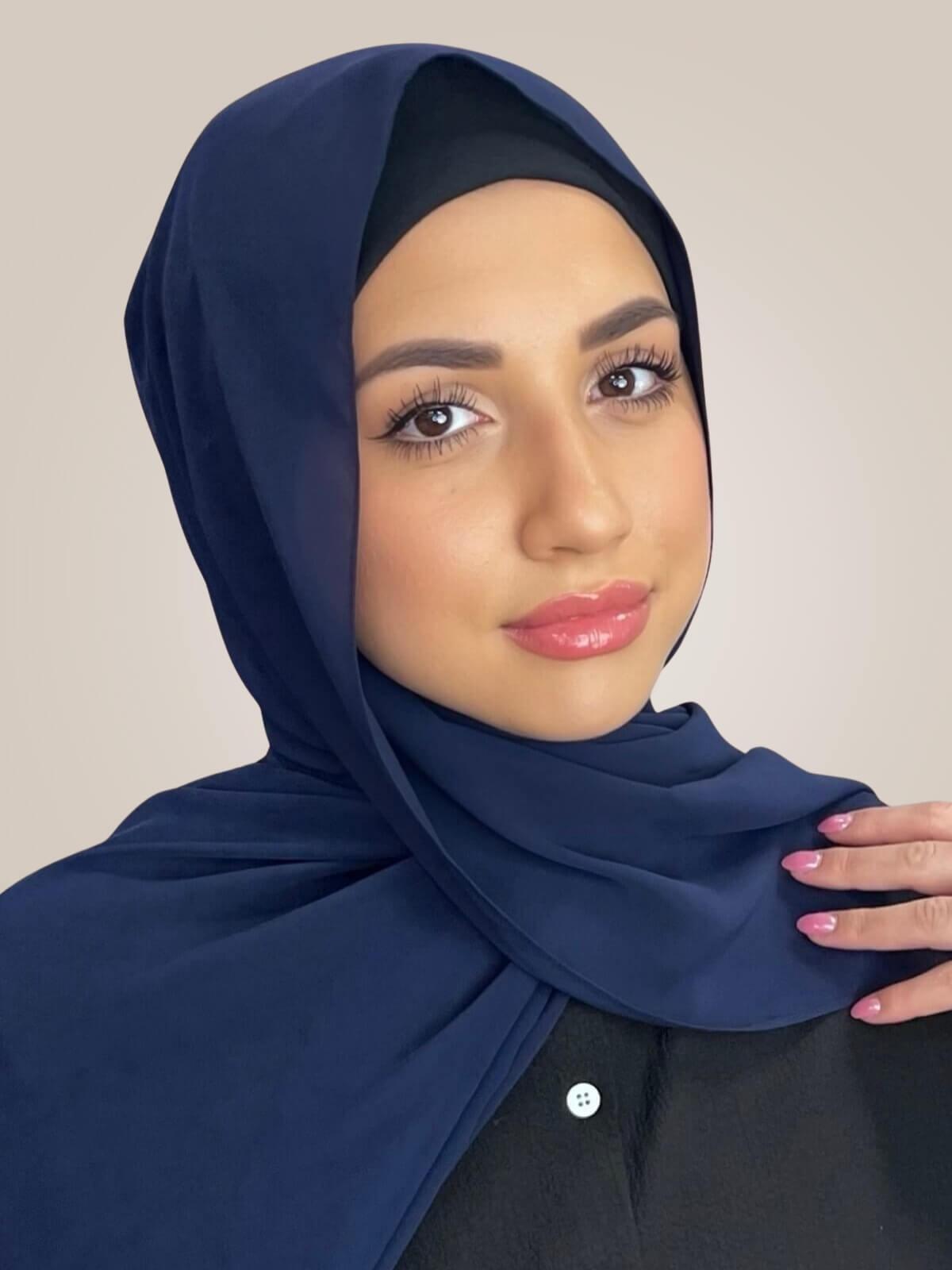 Luxury Chiffon Hijab-Dark Slate