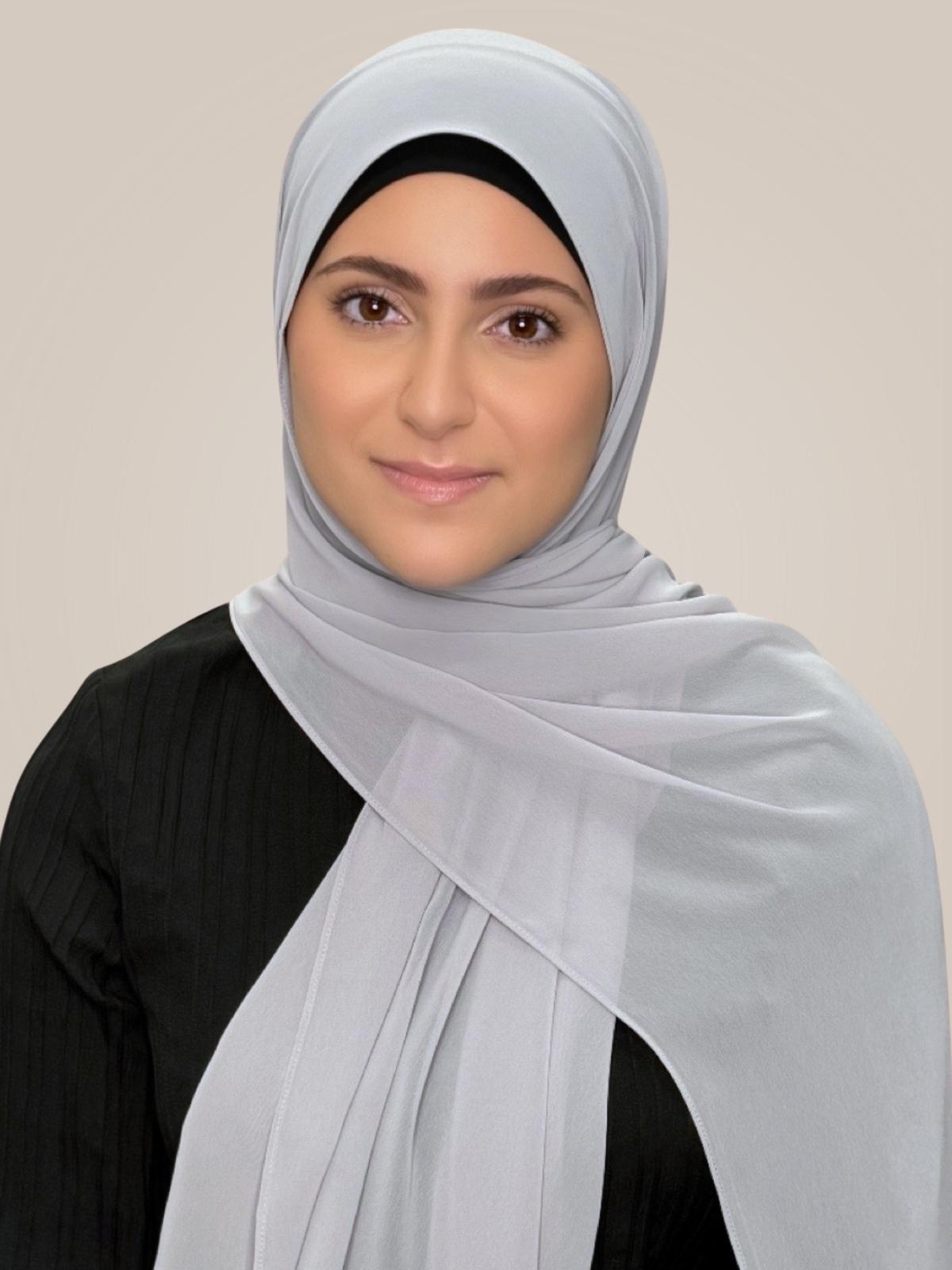 Modish Girl Luxury Chiffon Hijab-Chic Grey