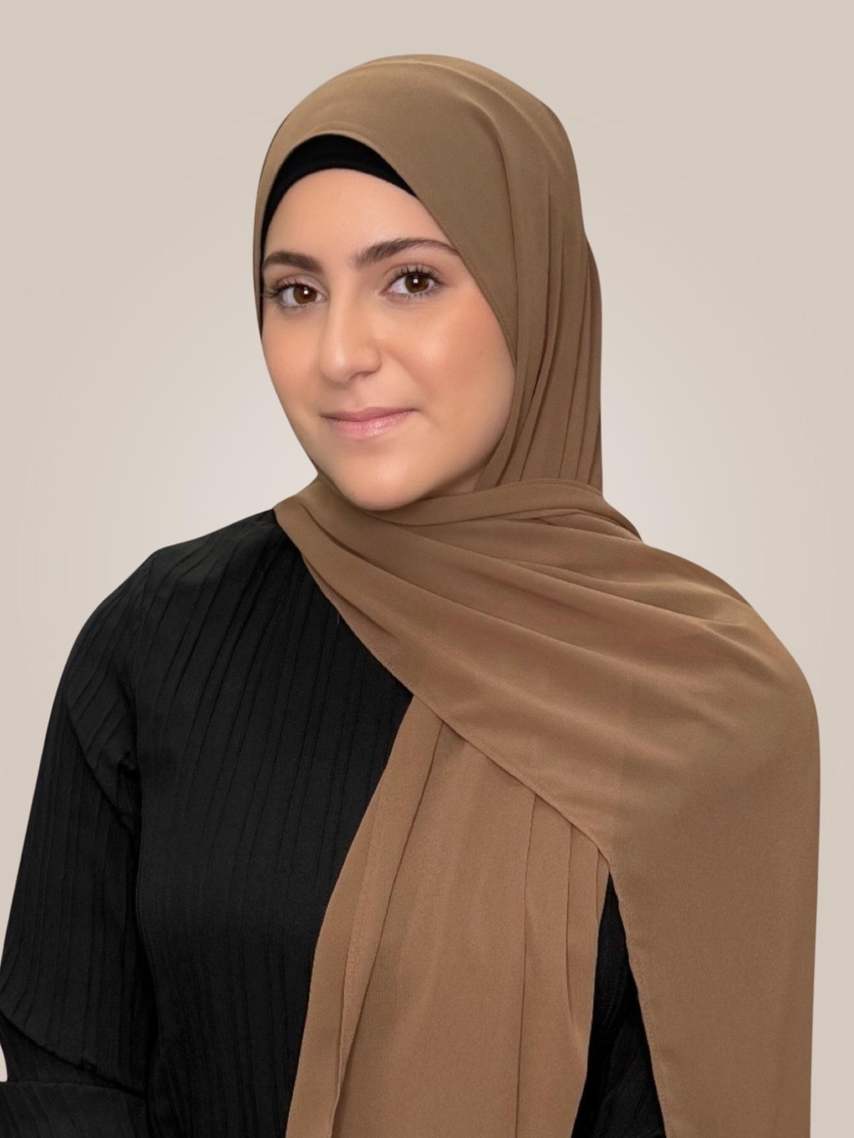 Modish Girl Luxury Chiffon Hijab-Walnut Brown