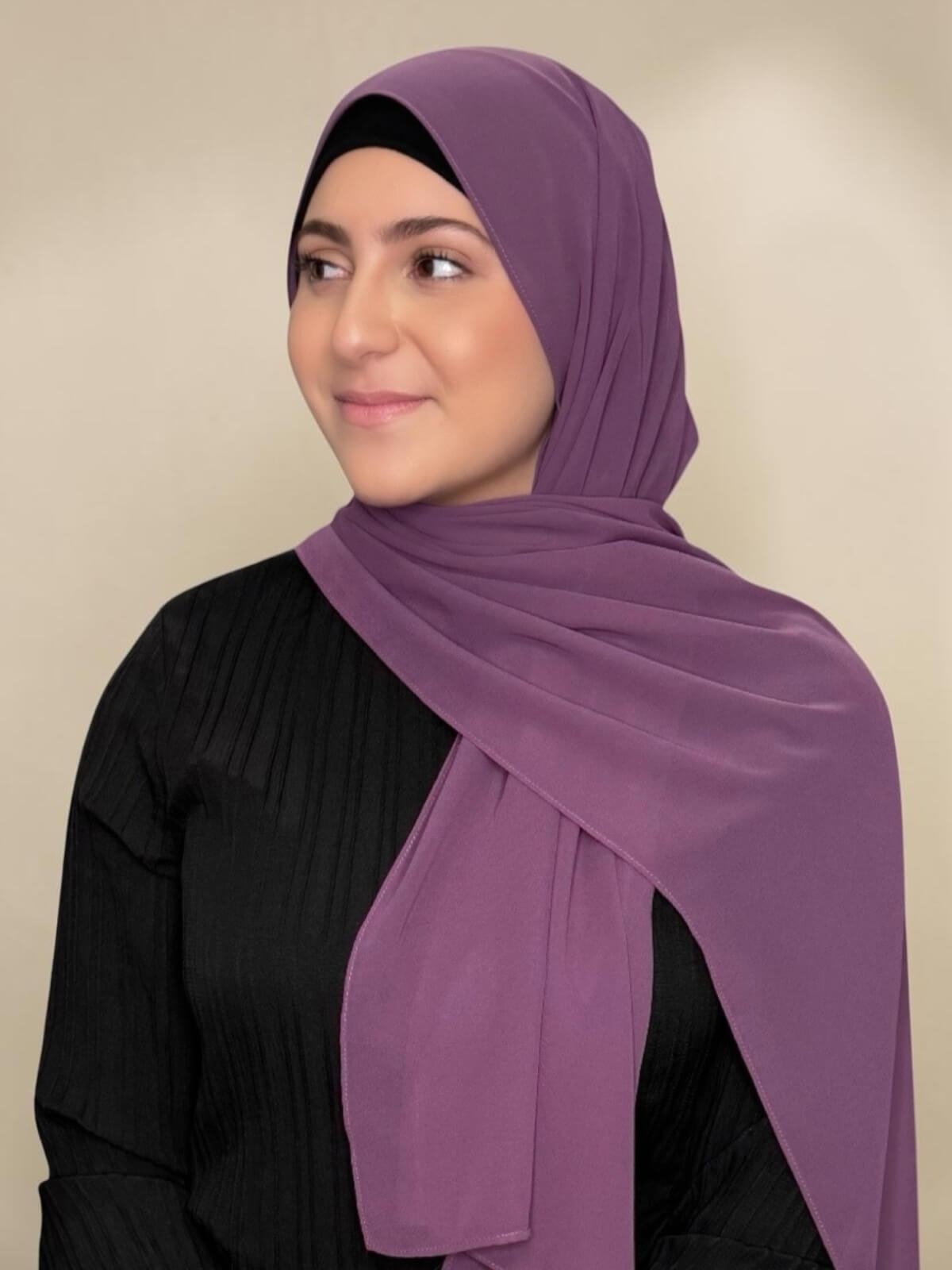 Modish Girl Luxury Chiffon Hijab-Mauve Taupe