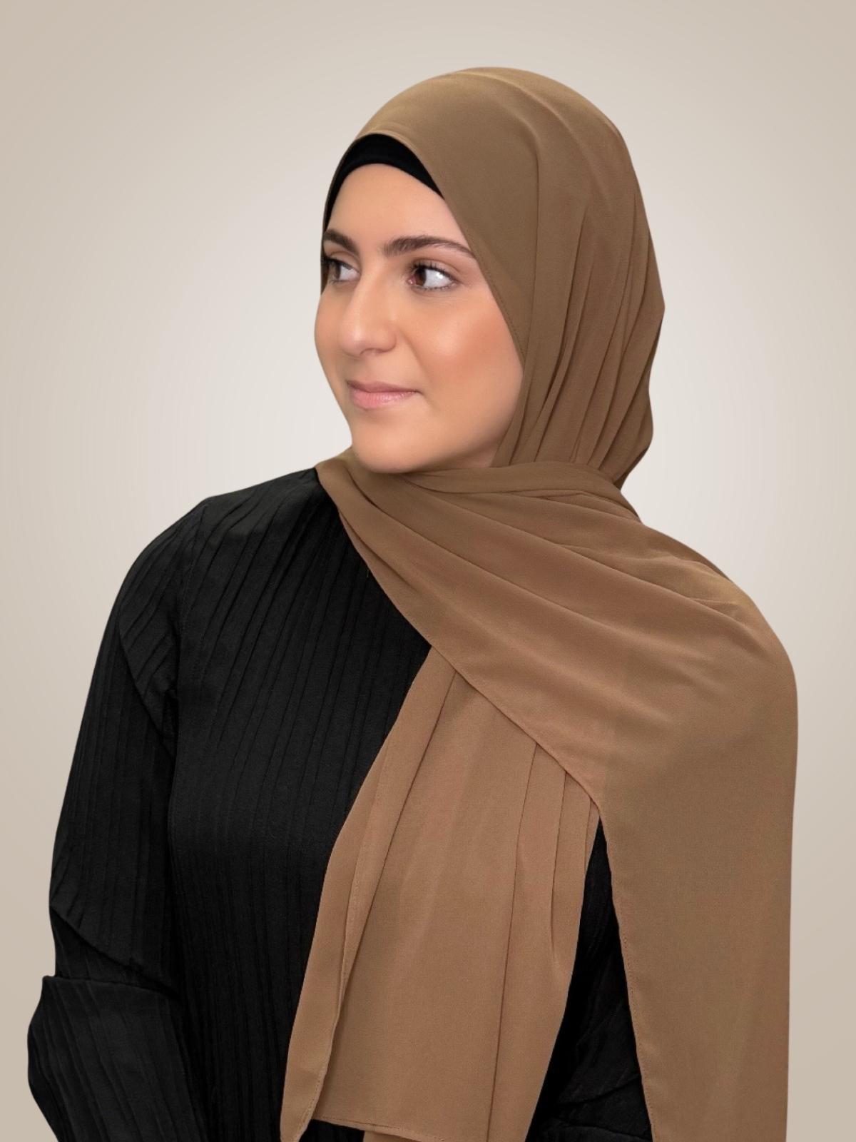 Modish Girl Luxury Chiffon Hijab-Walnut Brown