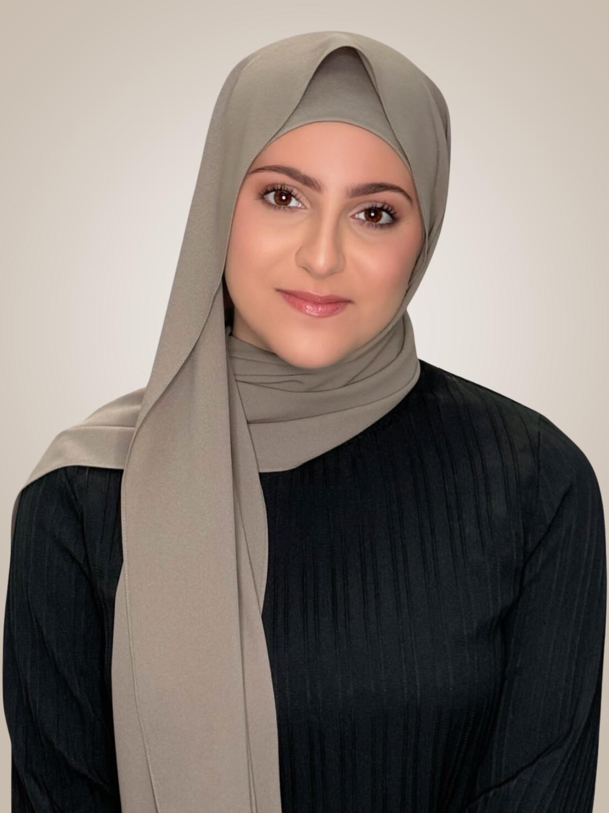 Modish Girl Matching Chiffon Hijab Set-Truffle