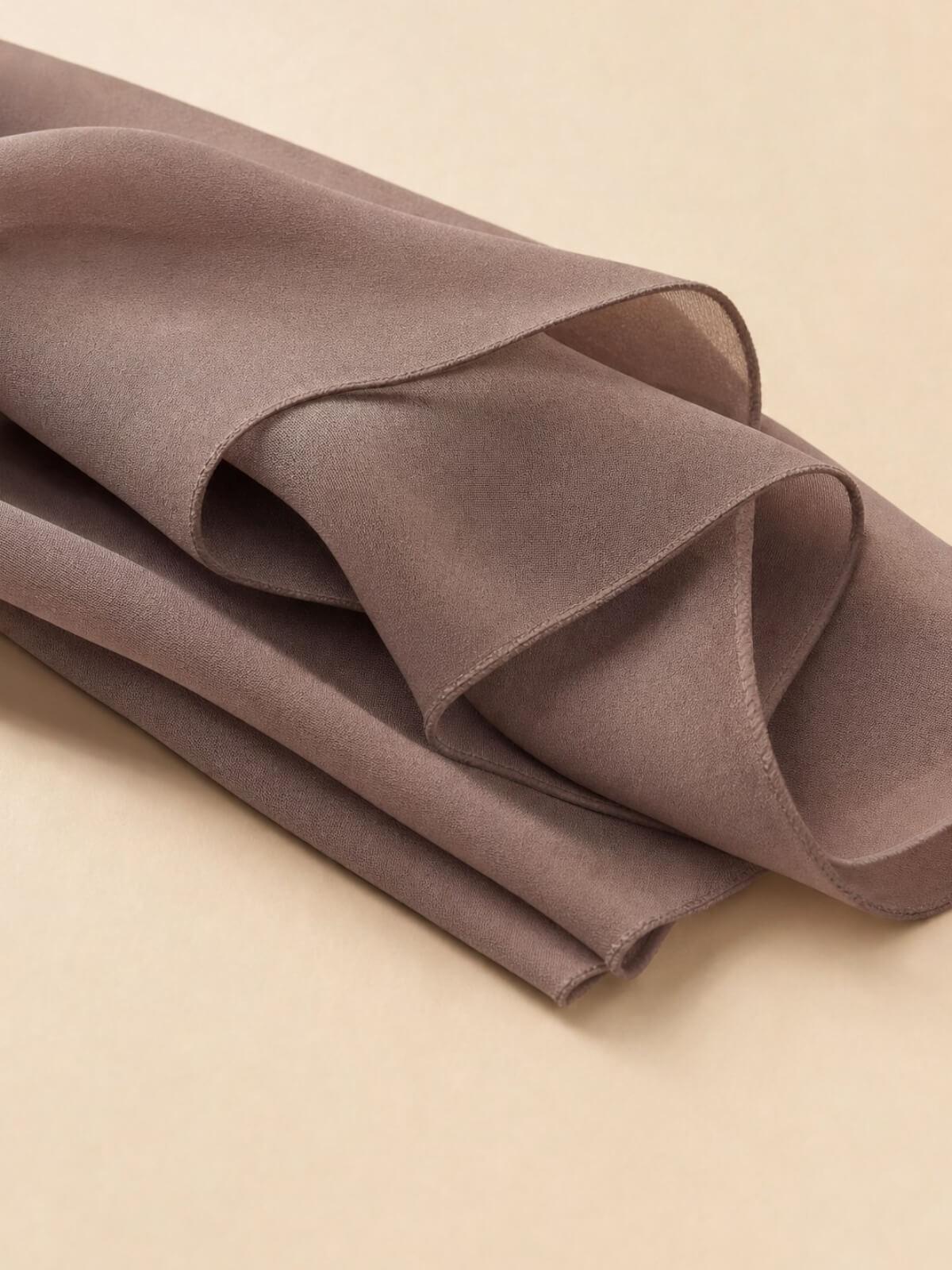 Luxury Chiffon Hijab-Chestnut Brown