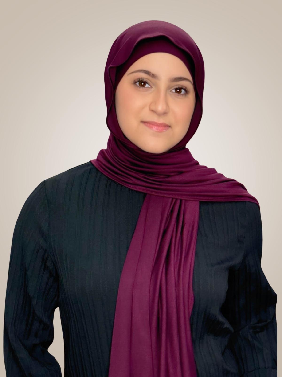 Modish Girl Premium Jersey Hijab-Wine