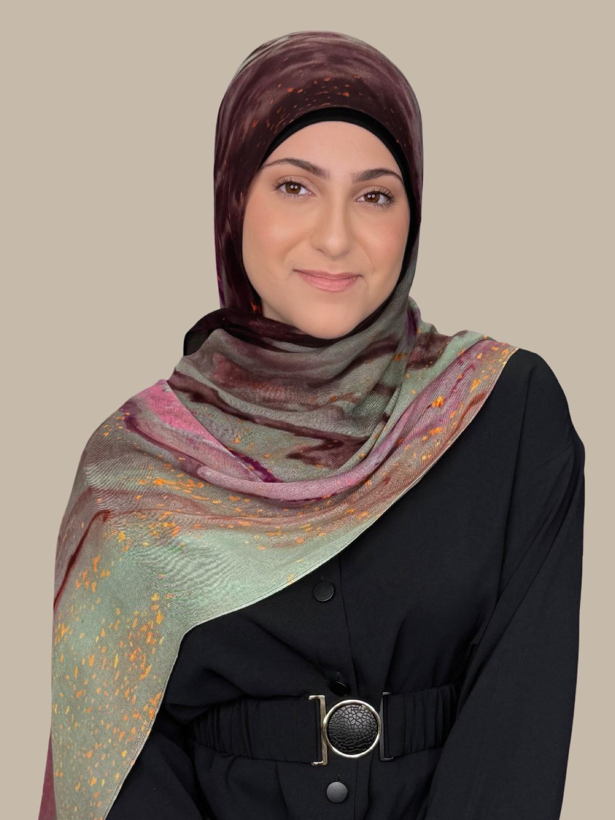 Modish Girl Print Modal Hijab-Rose Mirage