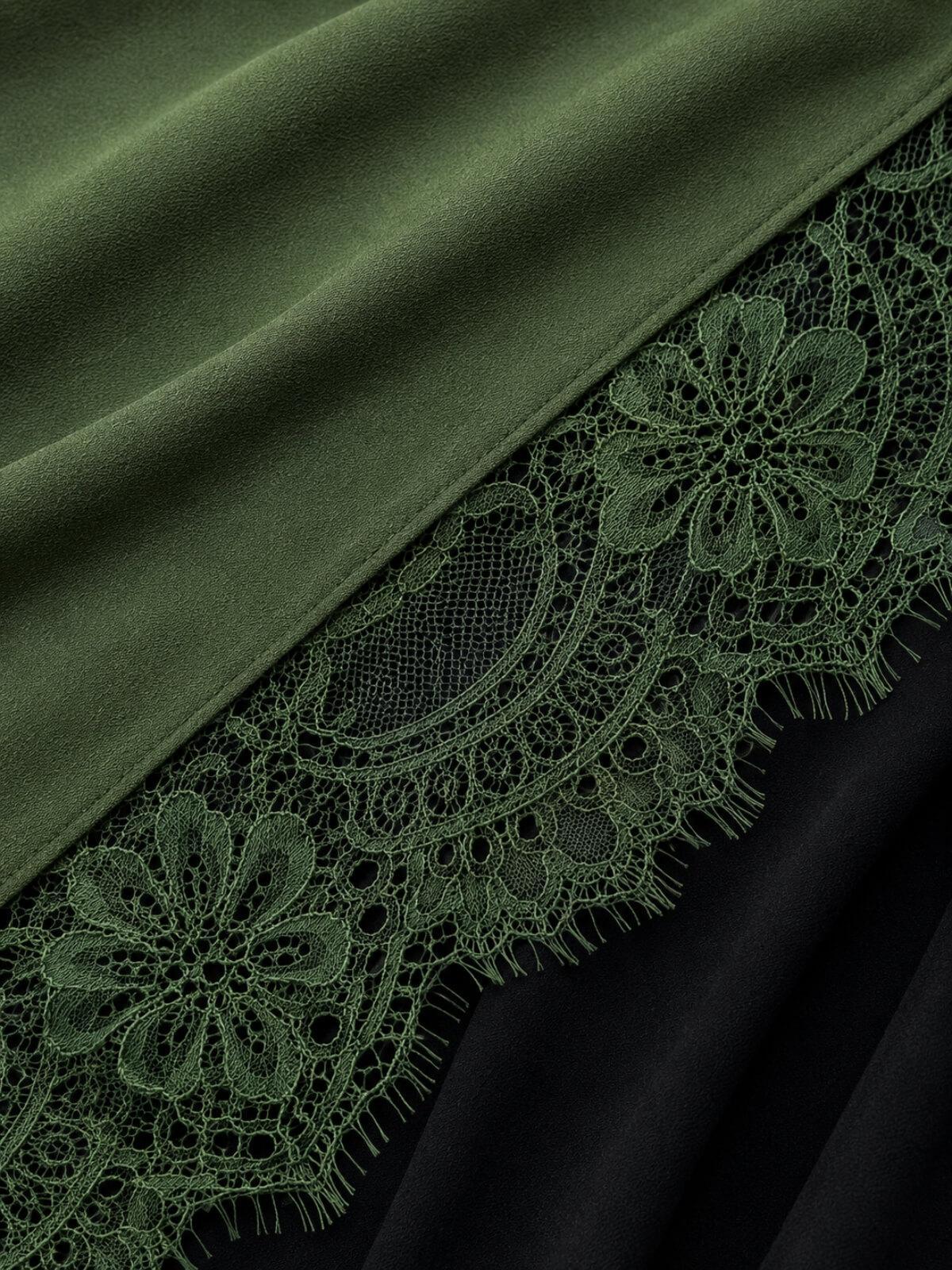 Lace Cotton Modal Hijab-Woodland Mist