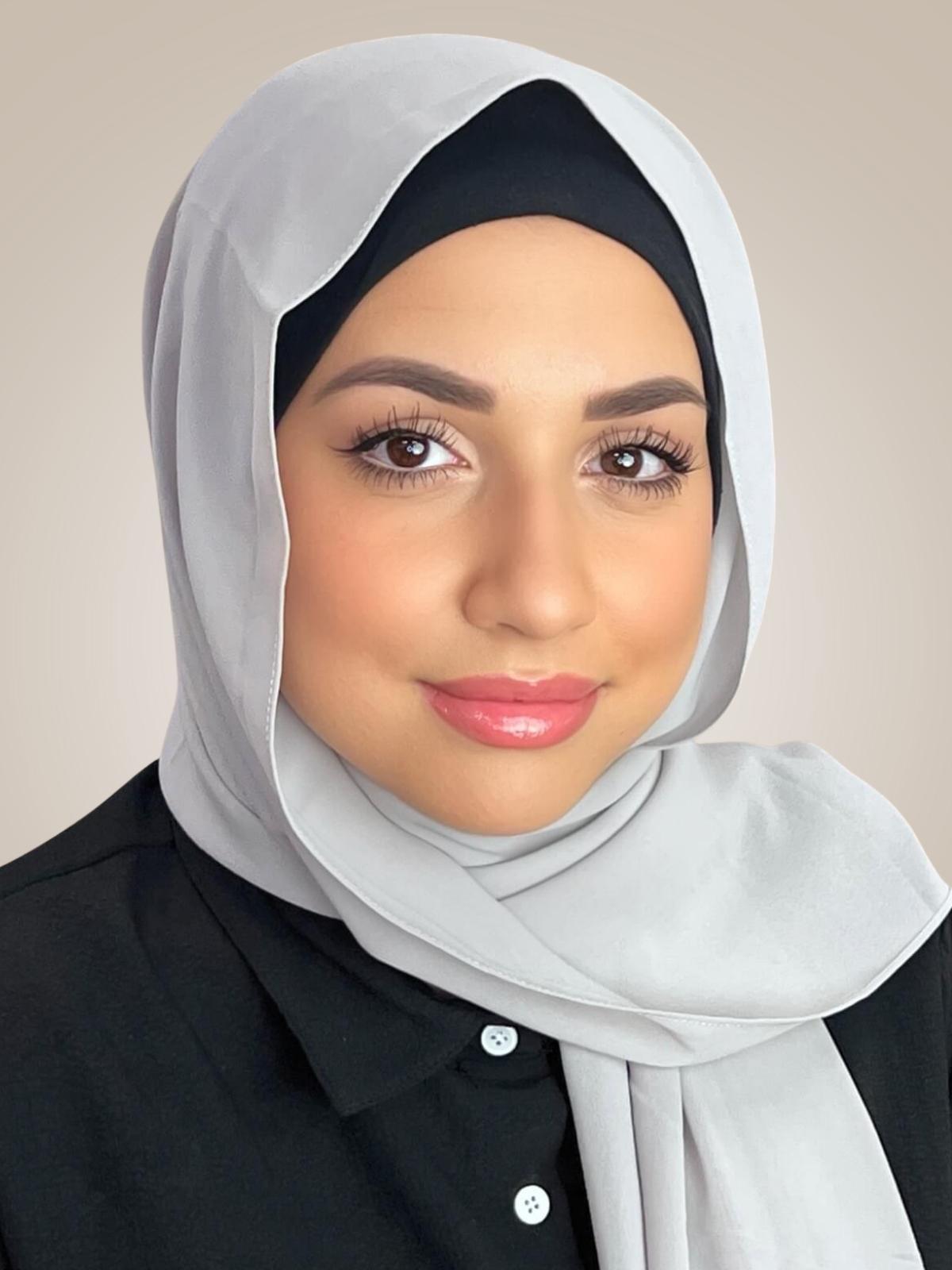 Classic Chiffon Hijab-Pearl Grey