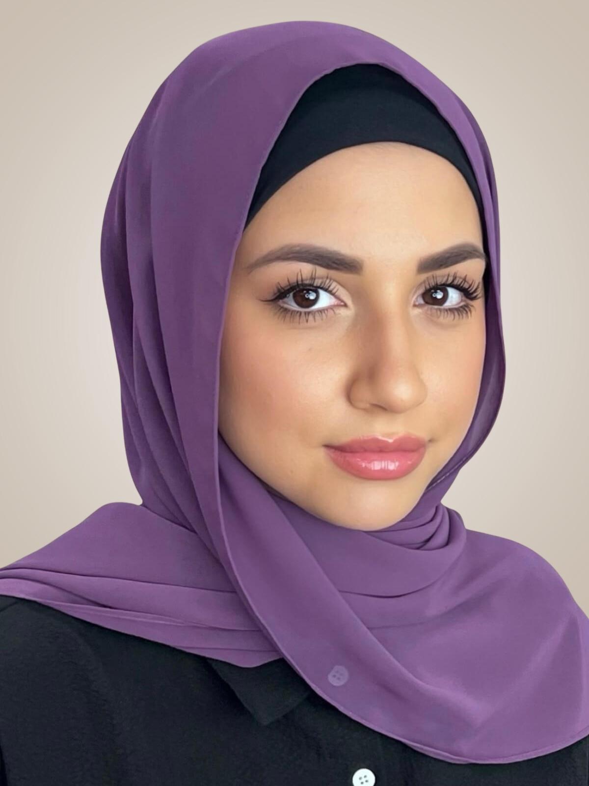 Luxury Chiffon Hijab-Mauve Taupe