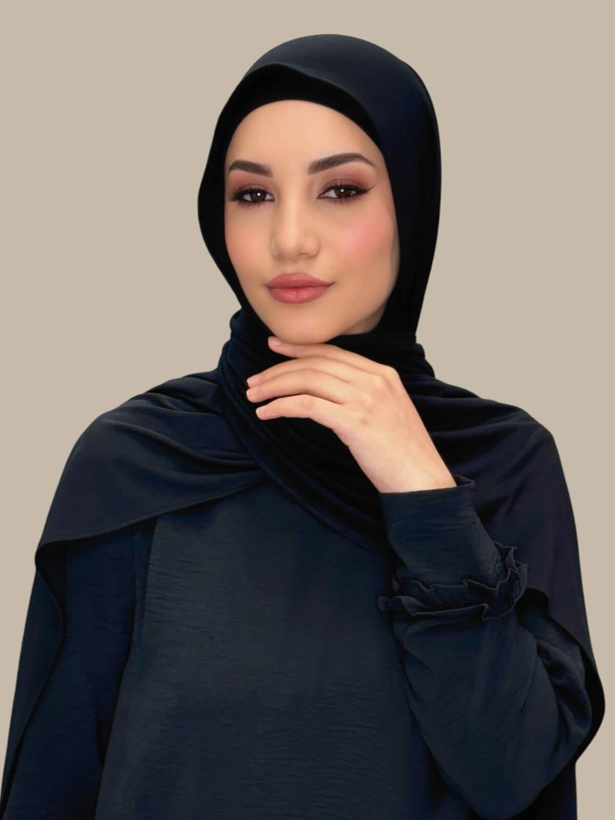 Premium Jersey Hijab-Black